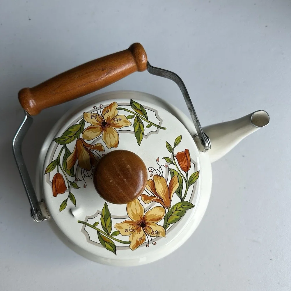 Vintage 1982 Gailstyn Sutton Azalea Floral Tea Pot Kettle Cottagecore Granny